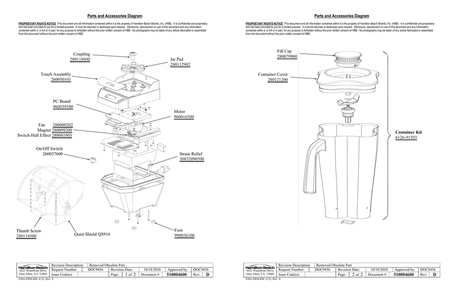 Diagram Diagram and Parts List for 1G91603  Hamilton Beach Blender